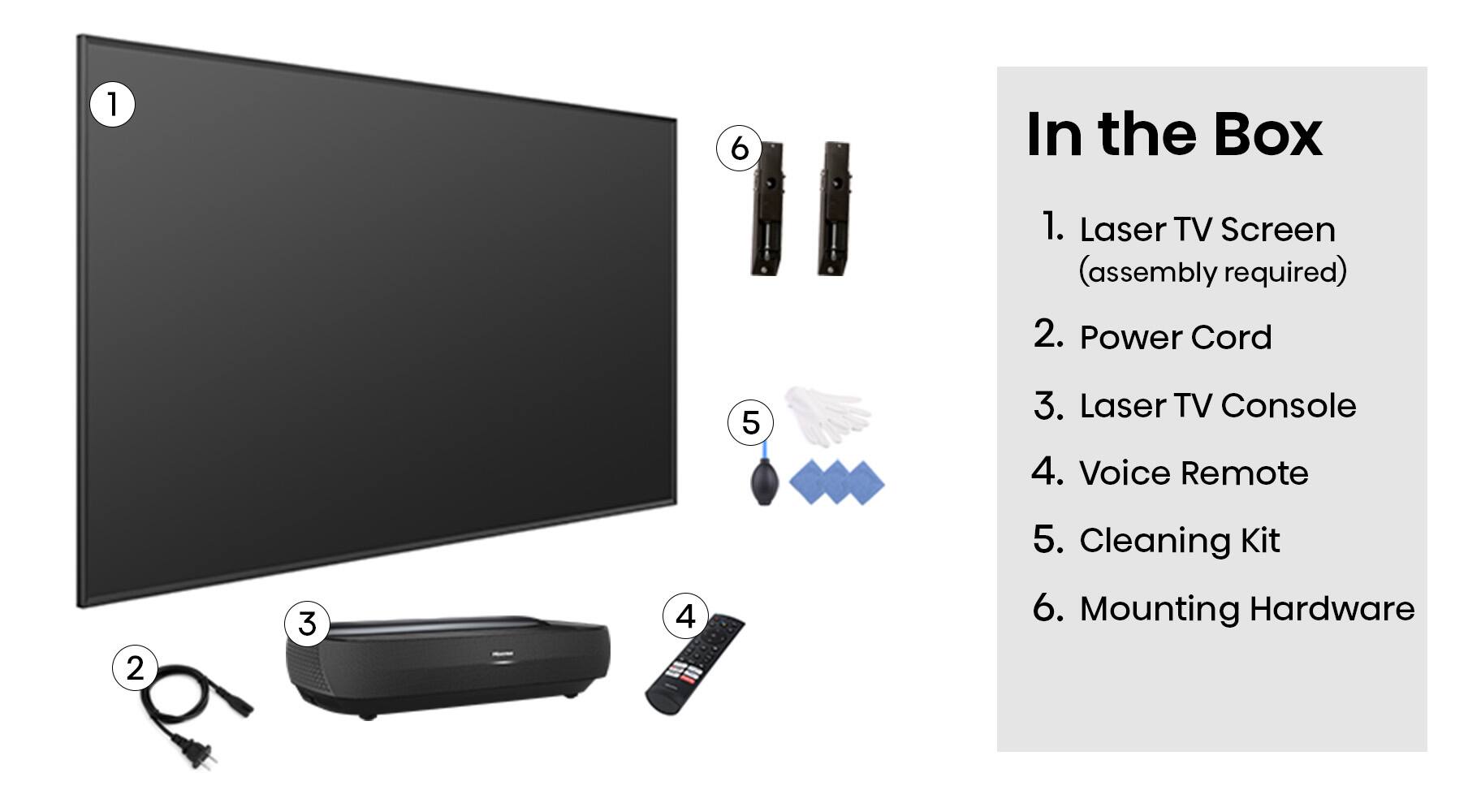 Alt View 14. Hisense - L9G Laser TV Triple-Laser Ultra Short Throw Projector with 100" ALR Screen, 4K UHD, 3000 Lumens, HDR, Android TV - Black.