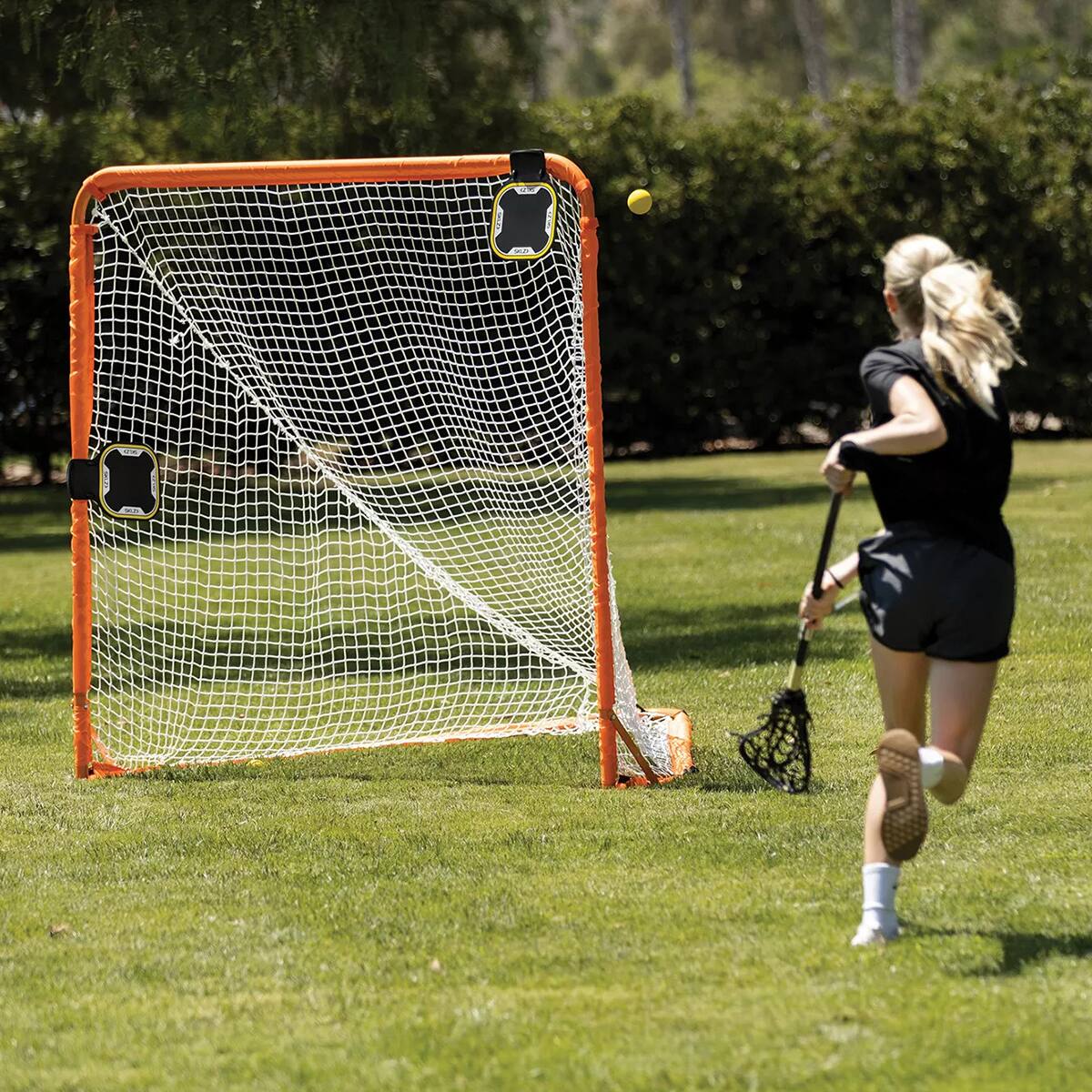 Alt View 3. SKLZ - SKLZ Quickster 6' x 6' Lacrosse Goal - Orange/White - Black.
