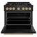 Alt View 1. ZLINE - Autograph 36" Classic Black Stainless Gas Range w/ 6 Burners & Bronze Accents (CGRBZ-36-CB) - Black Stainless Steel.