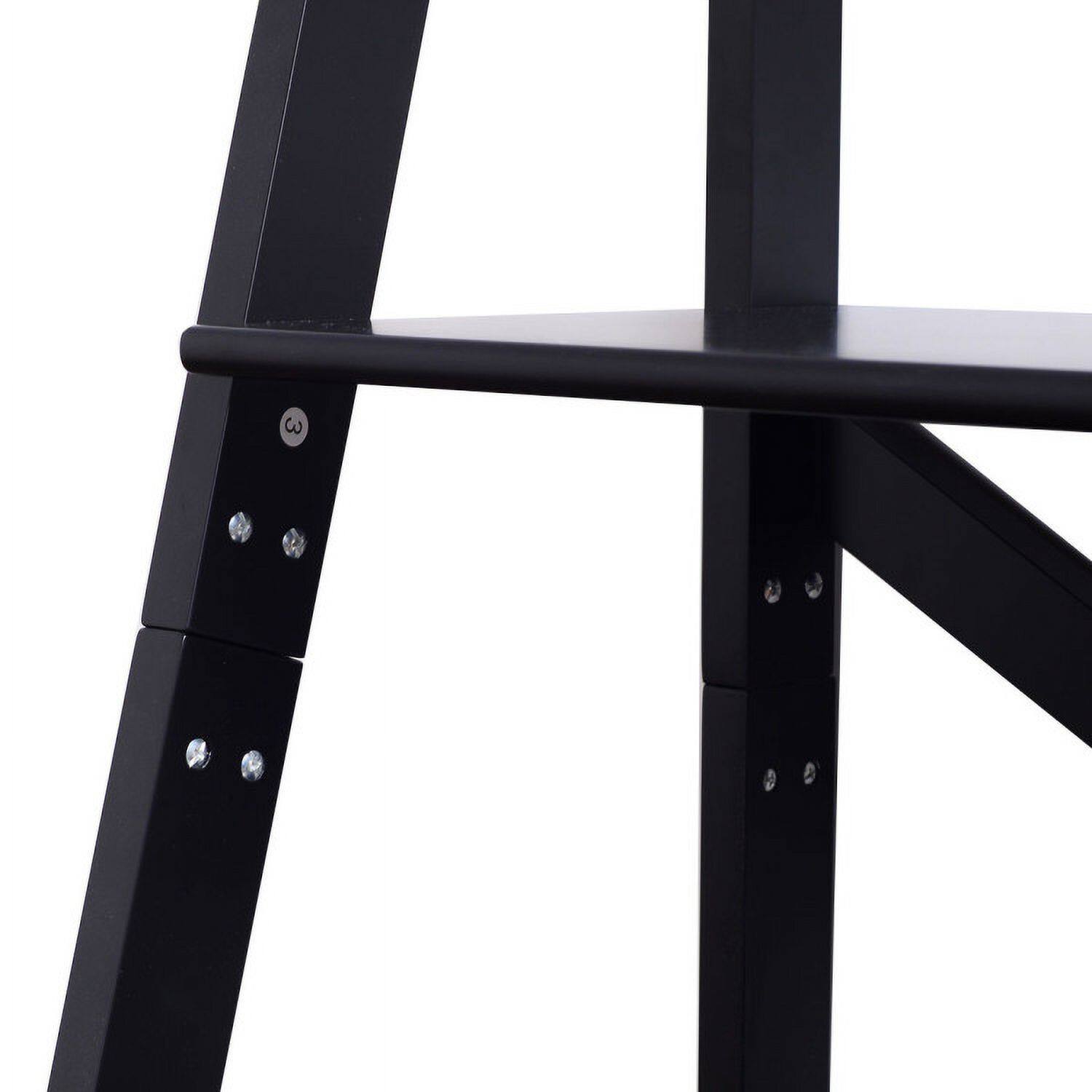 Alt View 1. Pefilos - 4-Tier Leaning Free Standing Ladder Shelf Bookcase, Tall Bookshelf, Shelves for Living Room, Home Office - Black.