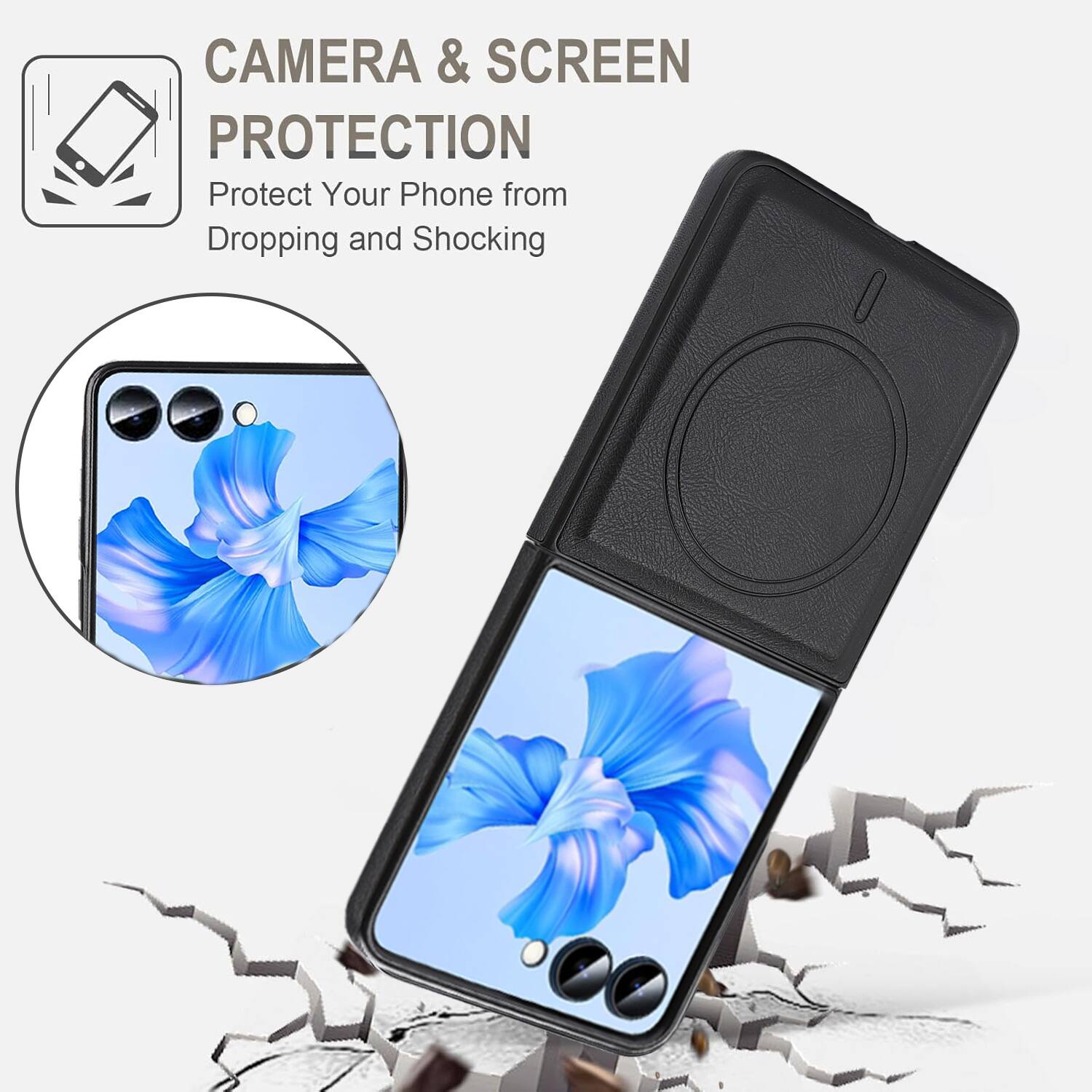 CAMERA & SCREEN PROTECTION  
Protect Your Phone from Dropping and Shocking