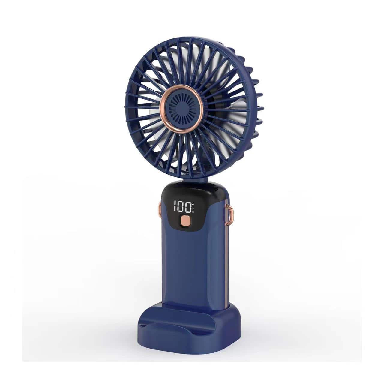 Cluzine - Mini Handheld Portable Fan with 5 Speeds, Digital Display, Type-C Rechargeable, Pocket-Sized for Travel