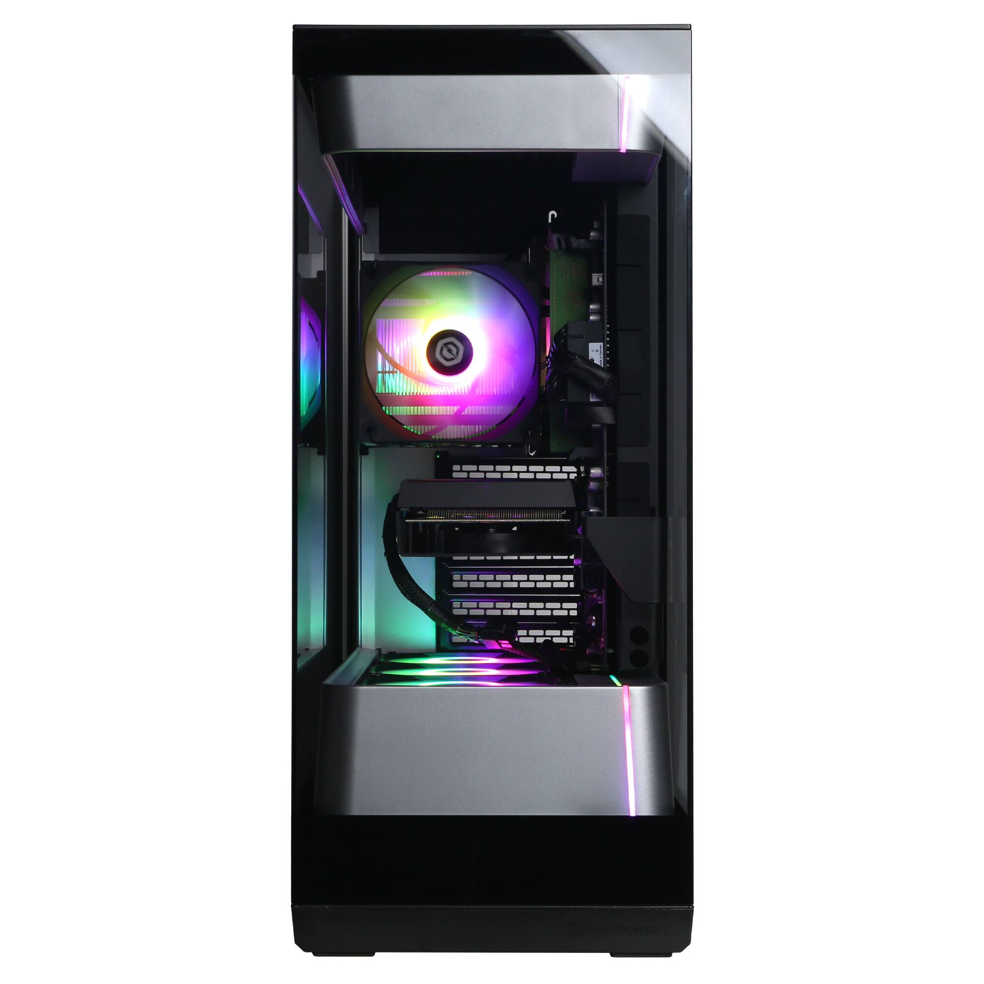 Alt View 2. CyberPowerPC - Gamer Master Gaming Desktop - AMD Ryzen 5 5500 - AMD Radeon RX 9050 4GB - 8GB DDR4 - 500GB PCIe 4.0 SSD - Black.