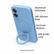 The text on the image is grouped and corrected as follows:
Aluminum Kickstand Soft Silicone Body Enclosed Buttons Soft Inside Liner Phone sold separately