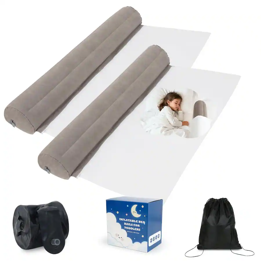 MAGICAL RUBS 2 Pack Inflatable Travel Bed Rails For Flocking Portable ...