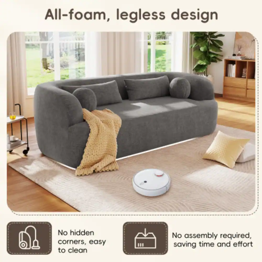 All-foam, legless design

No hidden corners, easy to clean

No assembly required, saving time and effort