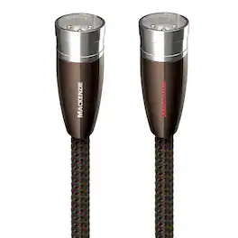 AudioQuest - Mackenzie XLR > XLR 2.75' Analog Audio Interconnect Cable with XLR to XLR Connectors - Brown on Black