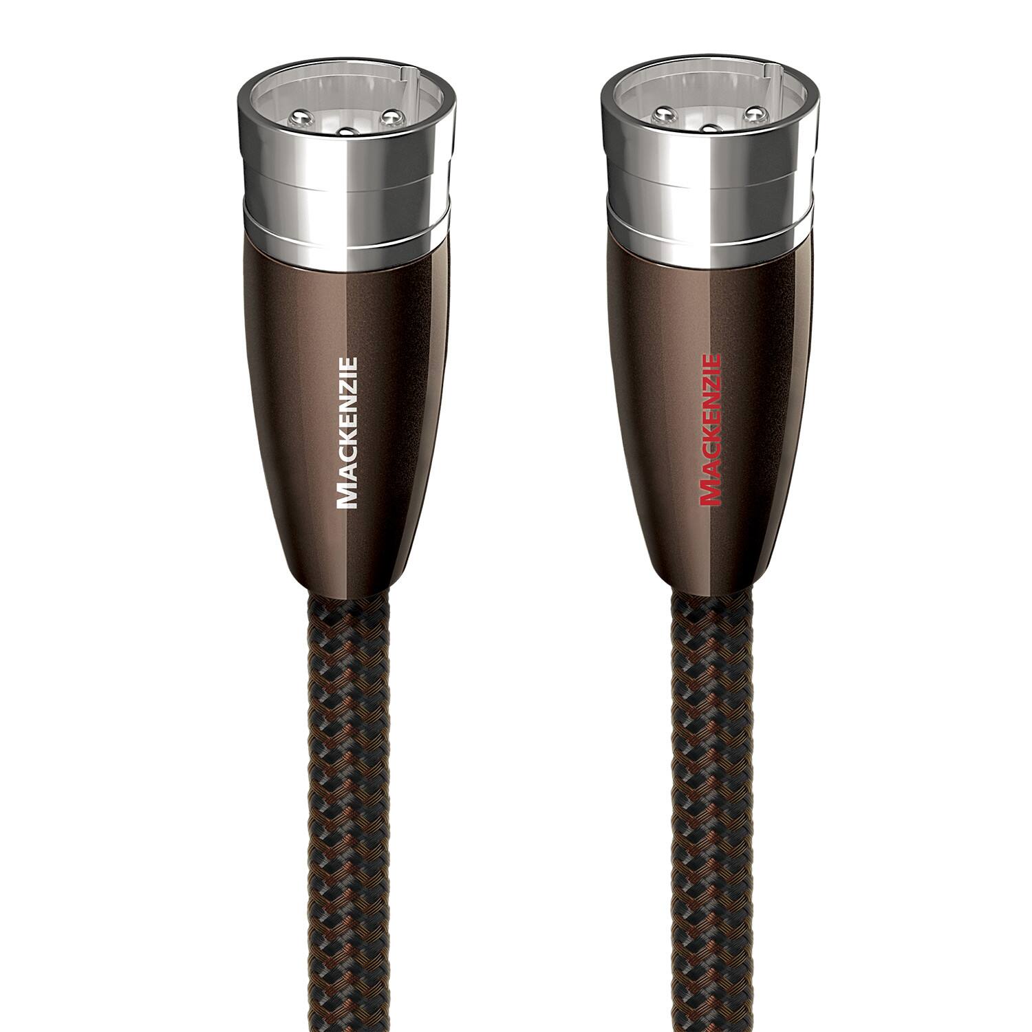 AudioQuest - Mackenzie XLR > XLR 2.75' Analog Audio Interconnect Cable with XLR to XLR Connectors - Brown on Black