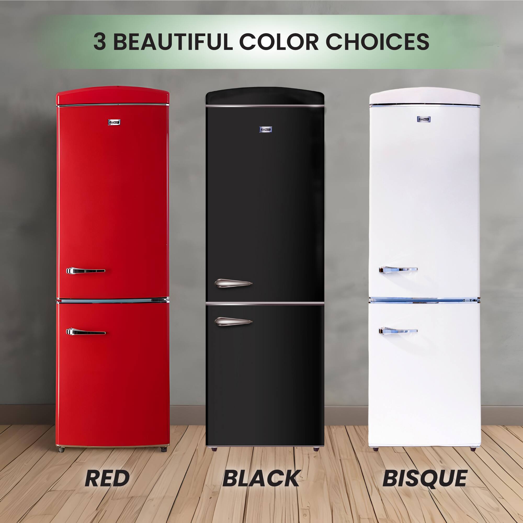 3 BEAUTIFUL COLOR CHOICES

RED  
BLACK  
BISQUE