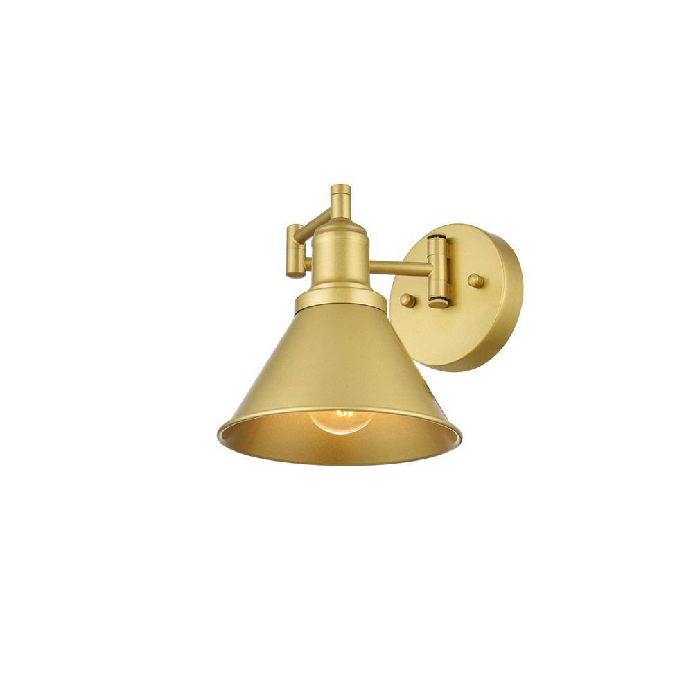 Alt View 2. Living District - Judson 1 light Brass swing arm wall sconce - Brass.