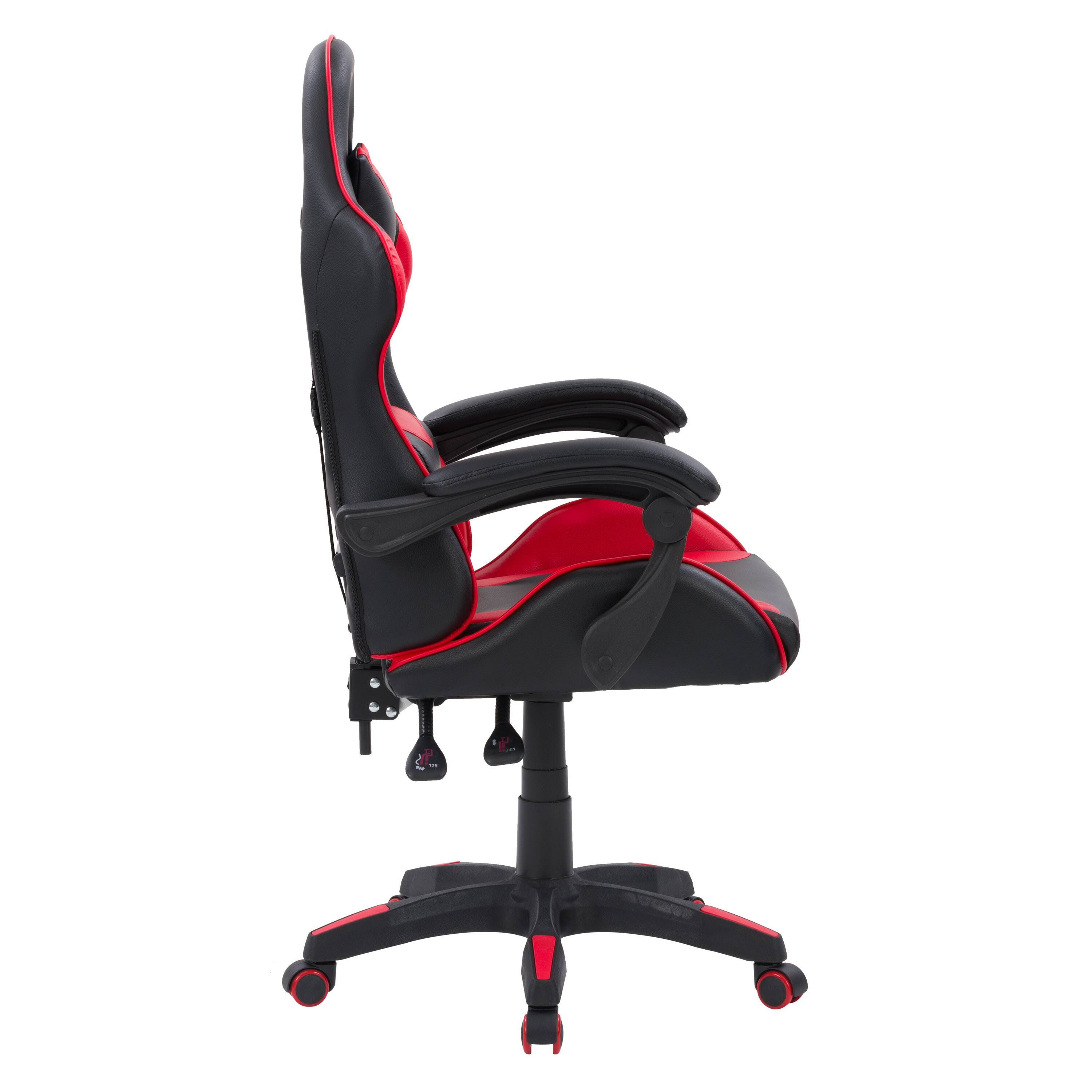 Left. CorLiving - Ravagers Gaming Chair - Black and Red.
