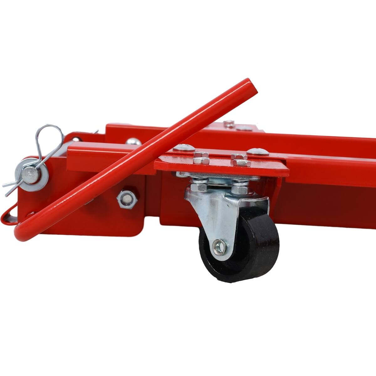 Alt View 3. Ropilly - Ropilly 1250 lb Motorcycle Dolly Steel Garage Motorcycle Mover with Loading Ramp and 6 Swivel Casters - Red.