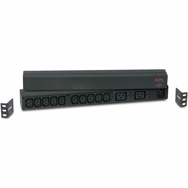 APC - NetShelter Basic Rack PDU, 1U, 16A, 208 & 230V, 10 C13 and 2 C19 outlets - Basic - IEC 60320 C20 - 10 x IEC 60320 - Black