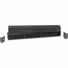 APC - NetShelter Basic Rack PDU, 1U, 16A, 208 & 230V, 10 C13 and 2 C19 outlets - Basic - IEC 60320 C20 - 10 x IEC 60320 - Black