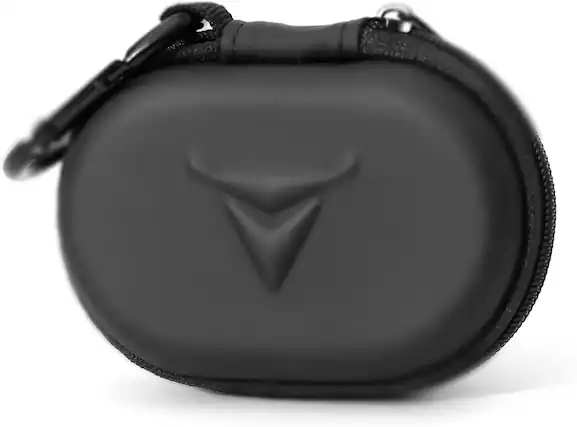Front. Decibullz - Decibullz - Zipper Headphones Carrying Case, Perfect for Earphones and Earplugs (Black) - Black.