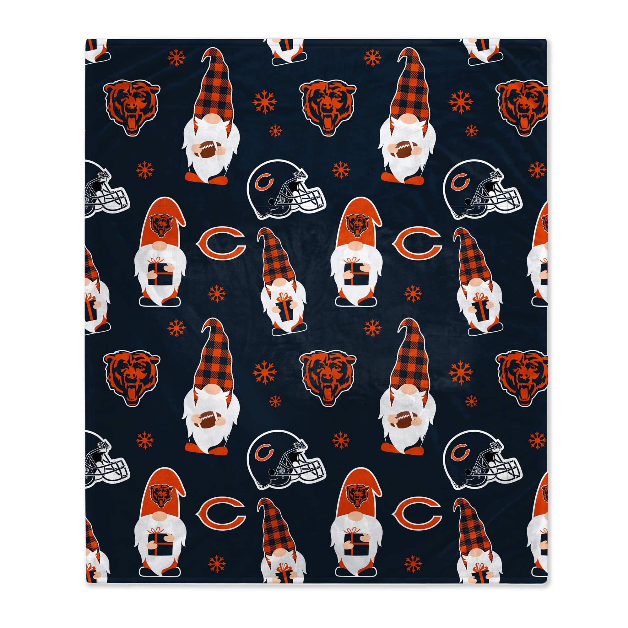 Pegasus - Chicago Bears 60" x 70" Gnome Helmet Blanket - Multicolor