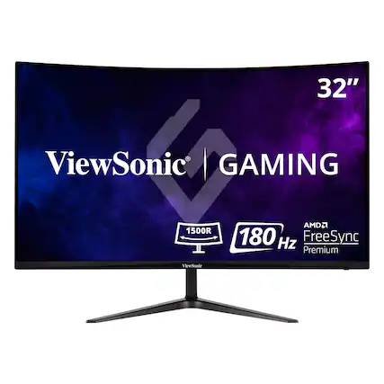 "ViewSonic GAMING 32" 1500R 180 Hz FreeSync Premium ViewSonic."
