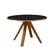 Angle Zoom. Walker Edison - Mid-Century Modern Minimalist Round Dining Table - Black.