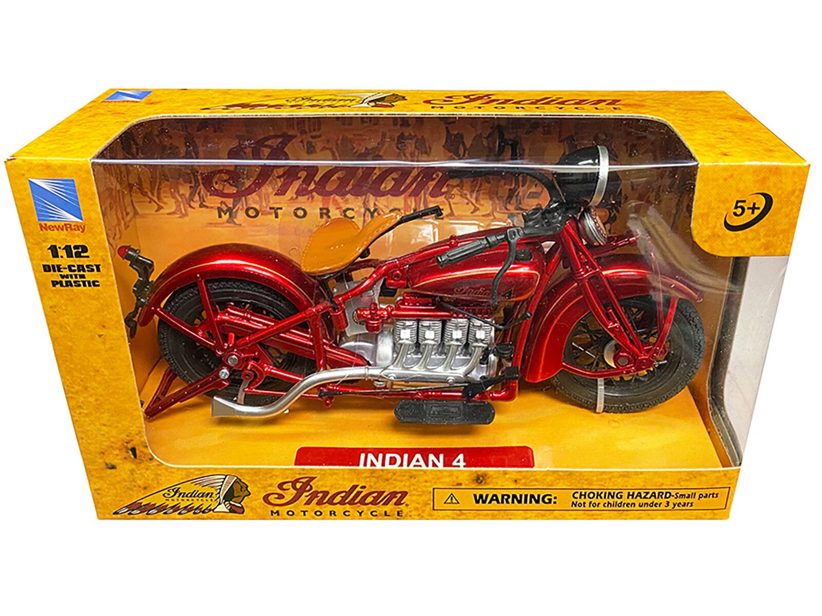 NewRay 1:12 DIE-CAST WITH PLASTIC

INDIAN 4

WARNING: CHOKING HAZARD-Small parts Not for children under 3 years