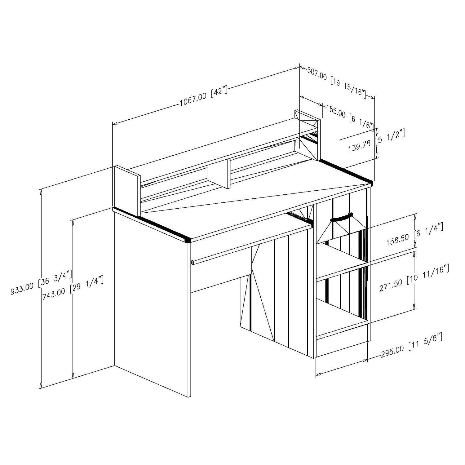 1067.00 [42"]  
507.00 [19 15/16"]  
155.00 [6 1/8"]  
139.78 [5 1/2"]  
933.00 [36 3/4"]  
743.00 [29 1/4"]  
158.50 [6 1/4"]  
271.50 [10 11/16"]  
295.00 [11 5/8"]