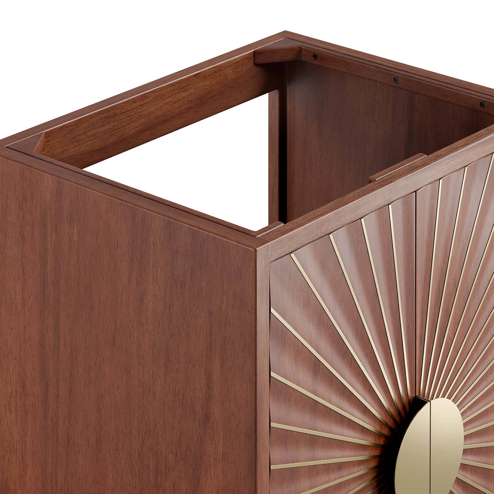 Alt View 5. Modway - Daylight Bathroom Cabinet Basin Not Included by Modway - Walnut.