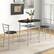 Alt View 12. Costway - 3 Piece Dining Set Table 2 Chairs Bistro Pub Home Kitchen Breakfast Furniture Black with Sliver Leg - Black/Silver.