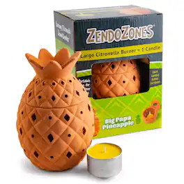JT Eaton - ZendoZones Citronella Candle Burner Candle 1 box - Orange
