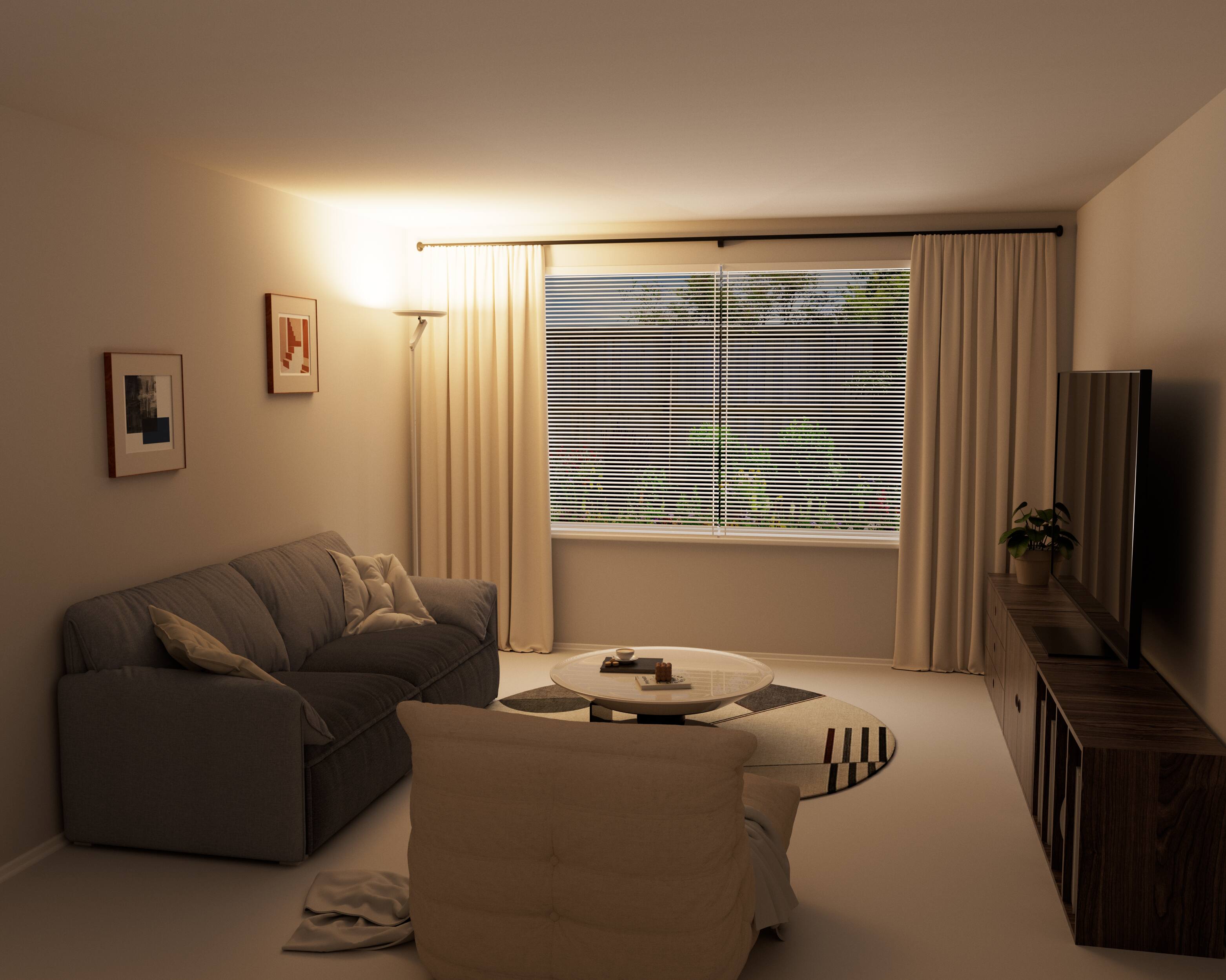 Alt View 4. Honeywell - F2 Sunturalux™ 40W RGB Torchiere Floor Lamp,3000LM,2700-5000K CCT+6 RGB Modes,Remote Control,Eye-Caring Reading Light - White.