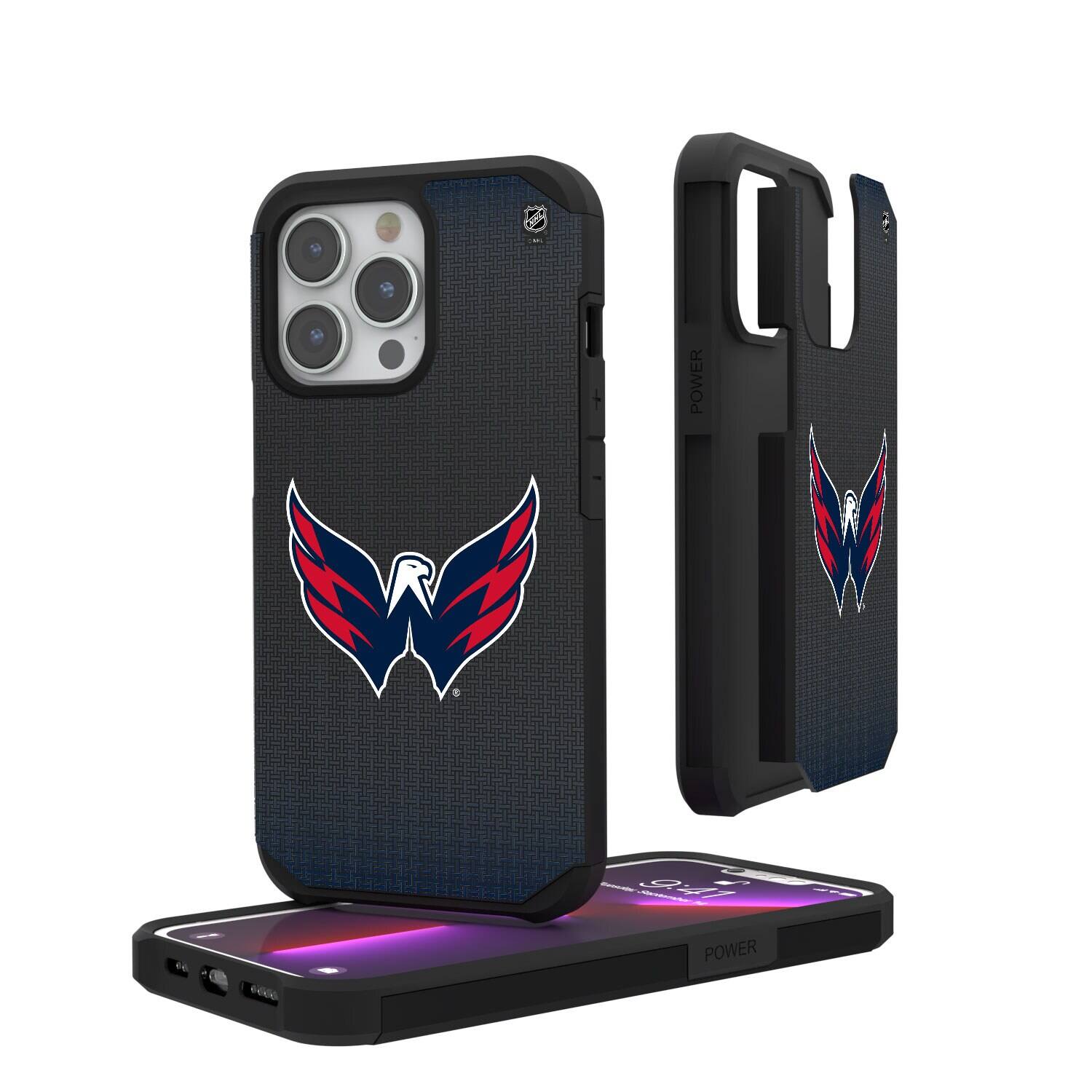 Keyscaper - NHL - Washington Capitals Linen Logo iPhone Rugged Case - 15 - Black price history on PriceWatchPro
