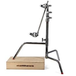 Matthews - 20" C-Stand with Sliding Leg and Grip Head and Arm, Chrome