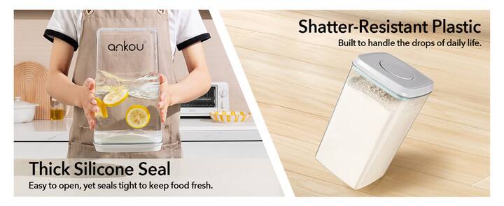 ankou

Shatter-Resistant Plastic  
Built to handle the drops of daily life.

Thick Silicone Seal  
Easy to open, yet seals tight to keep food fresh.