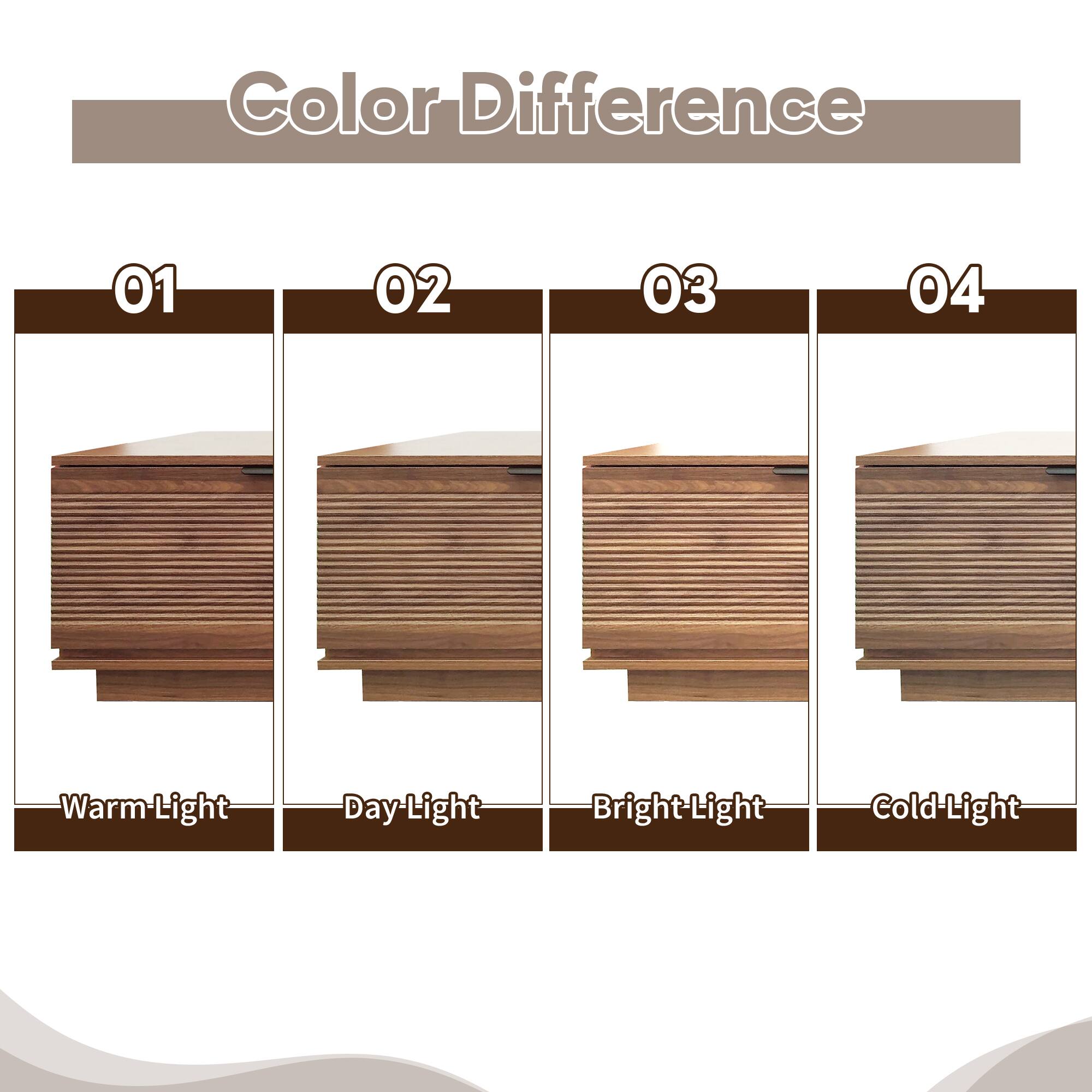Color Difference
01
02
03
04
Warm Light
Day Light
Bright Light
Cold Light