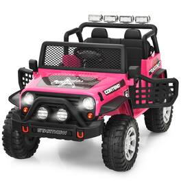 Gymax - 12V Electric Kids Ride On Car Truck w/ MP3 Horn 2.4G Remote Control - Pink