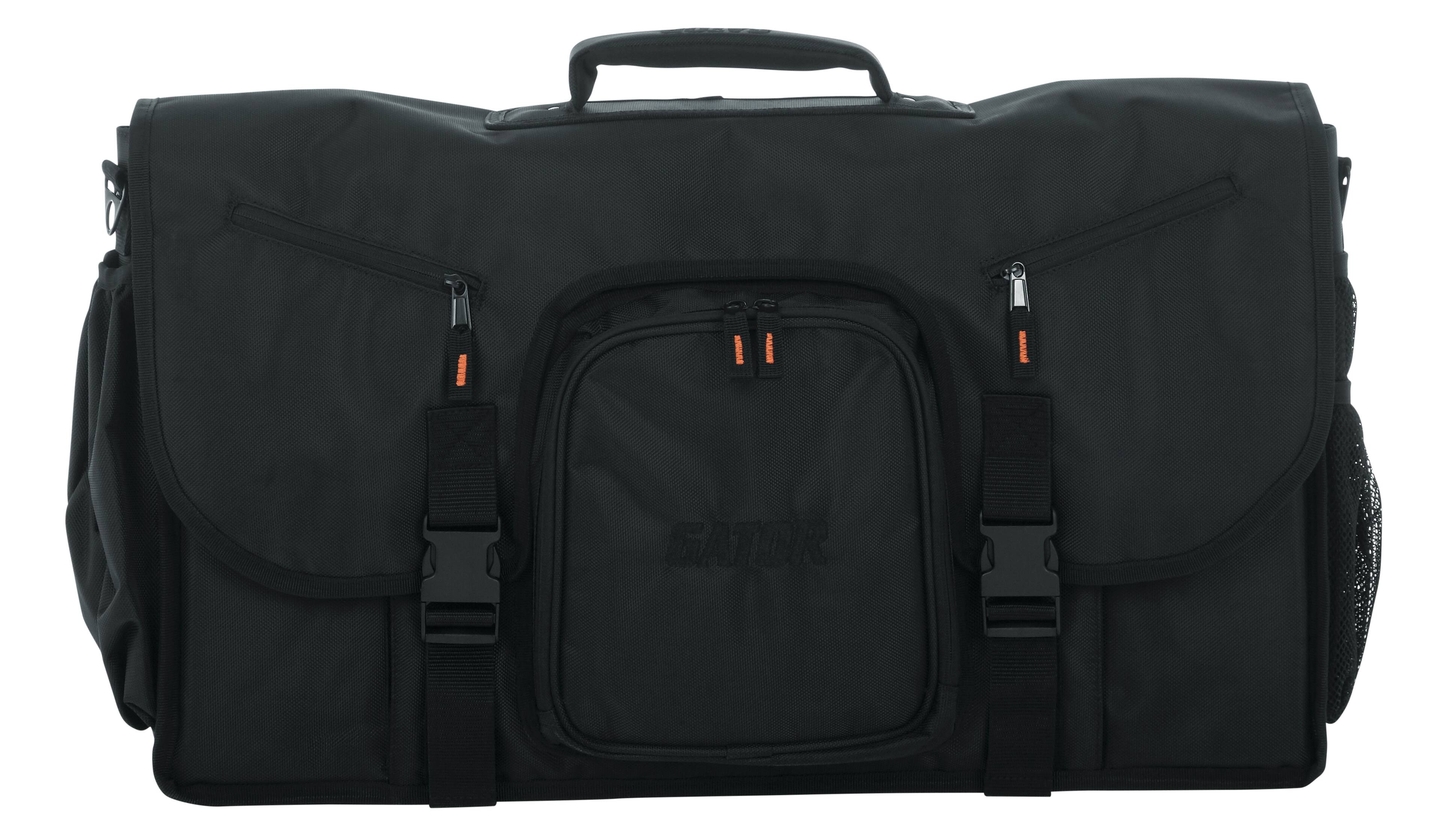 Front. Gator - Large Messenger Bag for DJ style Midi Controller, Hold Laptop Based DJ Midi Controllers up to 25″, Laptop and Headphones.