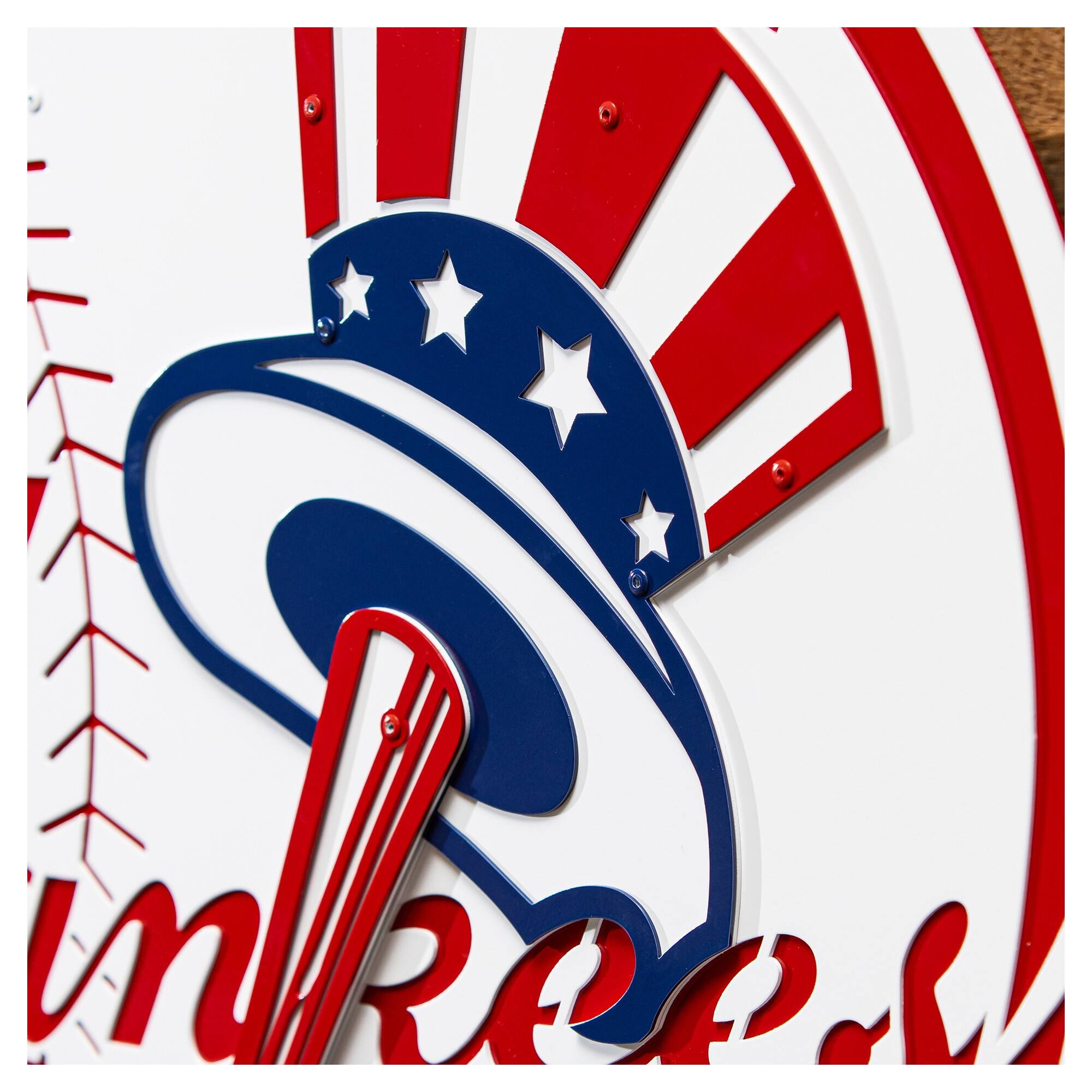 Alt View 2. Evergreen Enterprises - New York Yankees 23" Layered Metal Wall Art Sign - Multicolor.