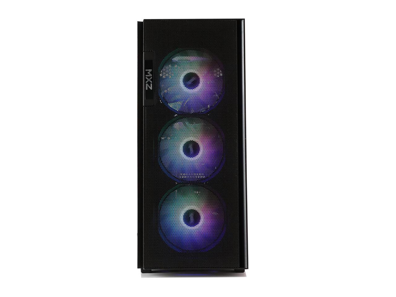 Left. MXZ - MXZ Gaming Desktop Pc,Intel I5 14400F,GeForce RTX 4060,500G SSD NVME,16G DDR4,RGB,Wifi & Win 11 Ready - Black.