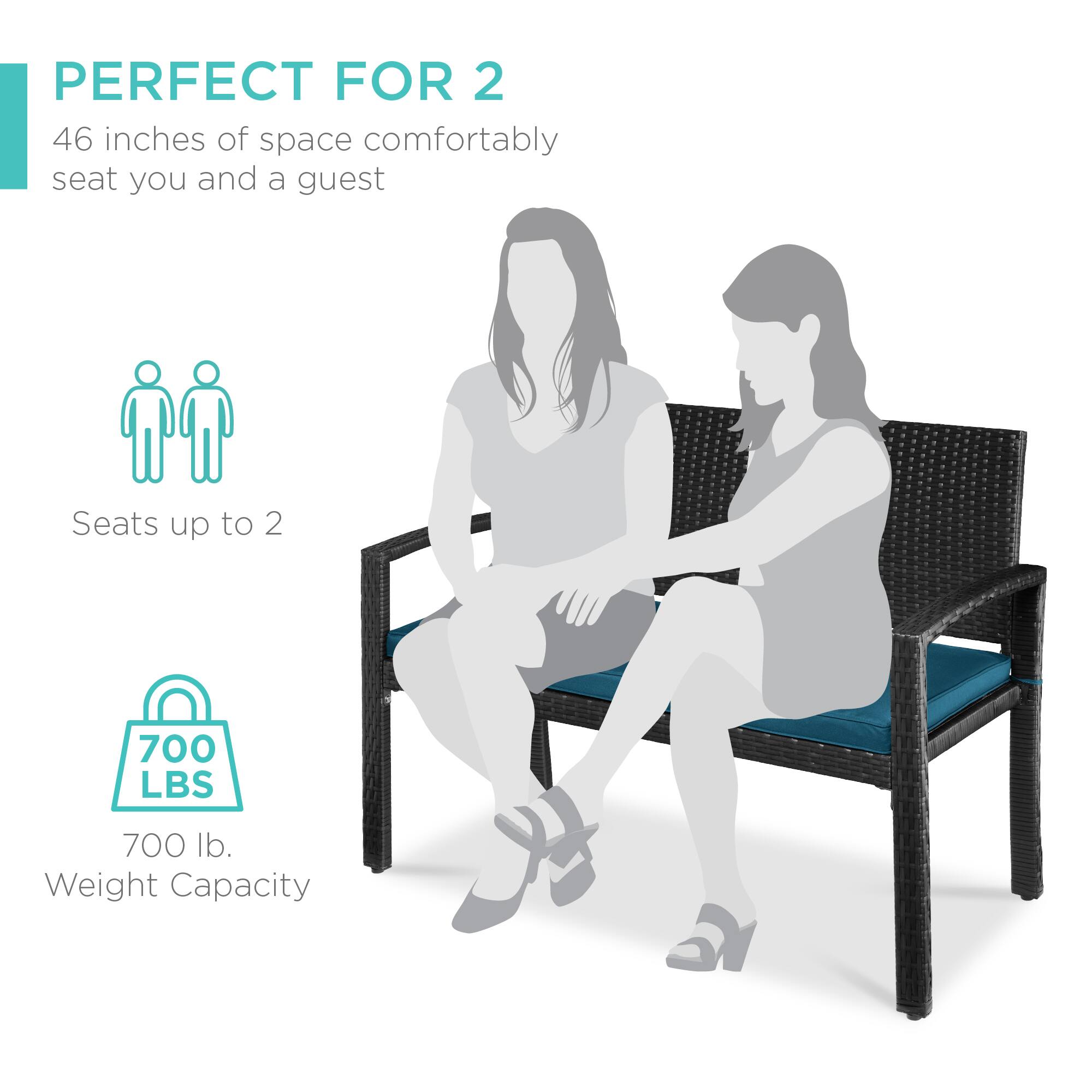 PERFECT FOR 2

46 inches of space comfortably seat you and a guest

Seats up to 2

700 LBS

700 lb. Weight Capacity