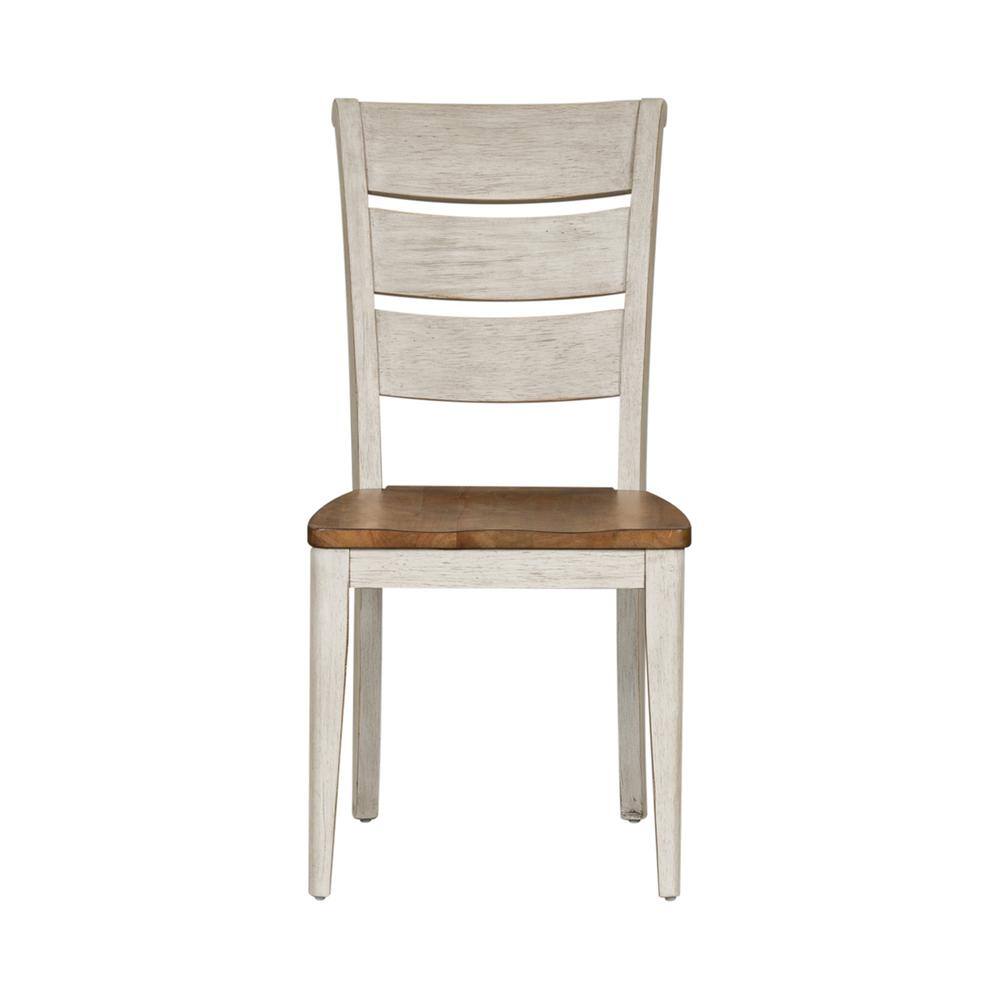 Back. Liberty Furniture Industries - Ladder Back Side Chair (RTA)-Set of 2 - White.