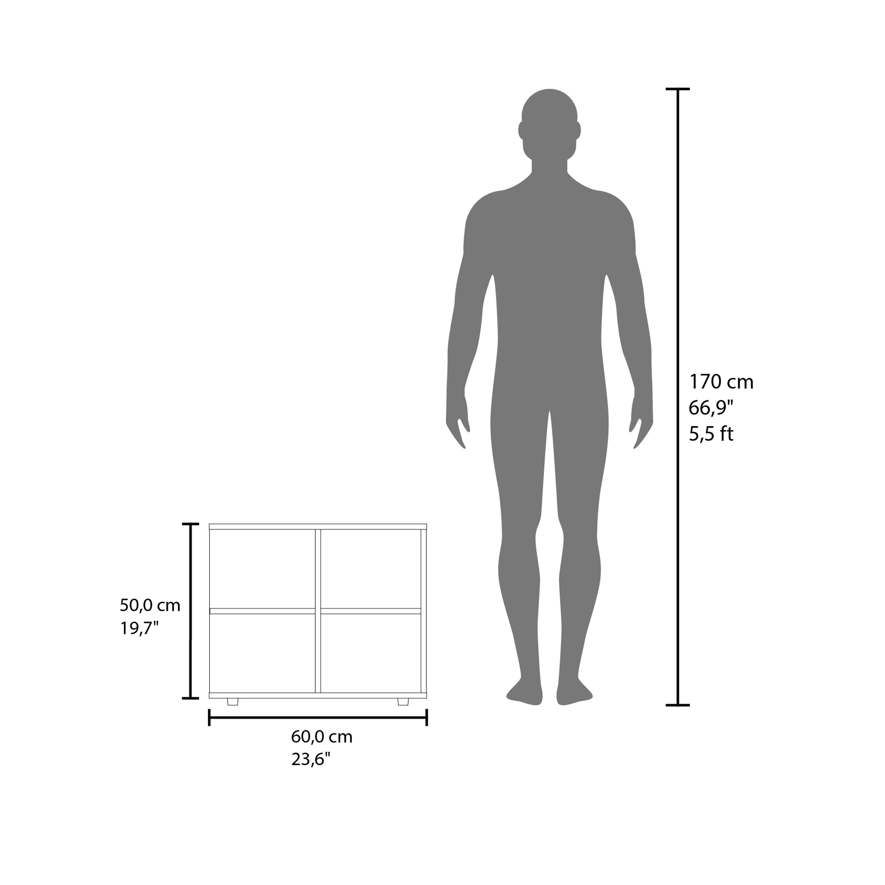 170 cm  
66,9"  
5,5 ft  

50,0 cm  
19,7"  

60,0 cm  
23,6"