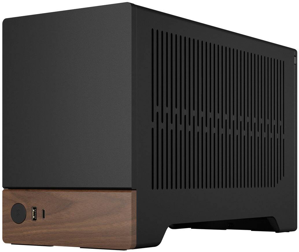 Alt View 11. Fractal Design - Terra Graphite with PCIe 4.0 Riser Mini-ITX Small Form Factor PC Case - Black.
