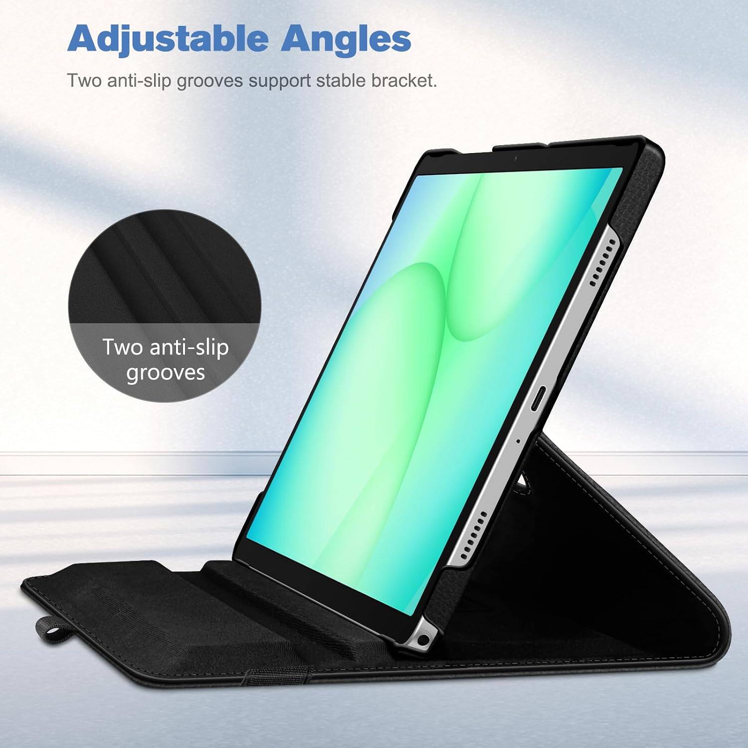 Adjustable Angles  
Two anti-slip grooves support stable bracket.  
Two anti-slip grooves