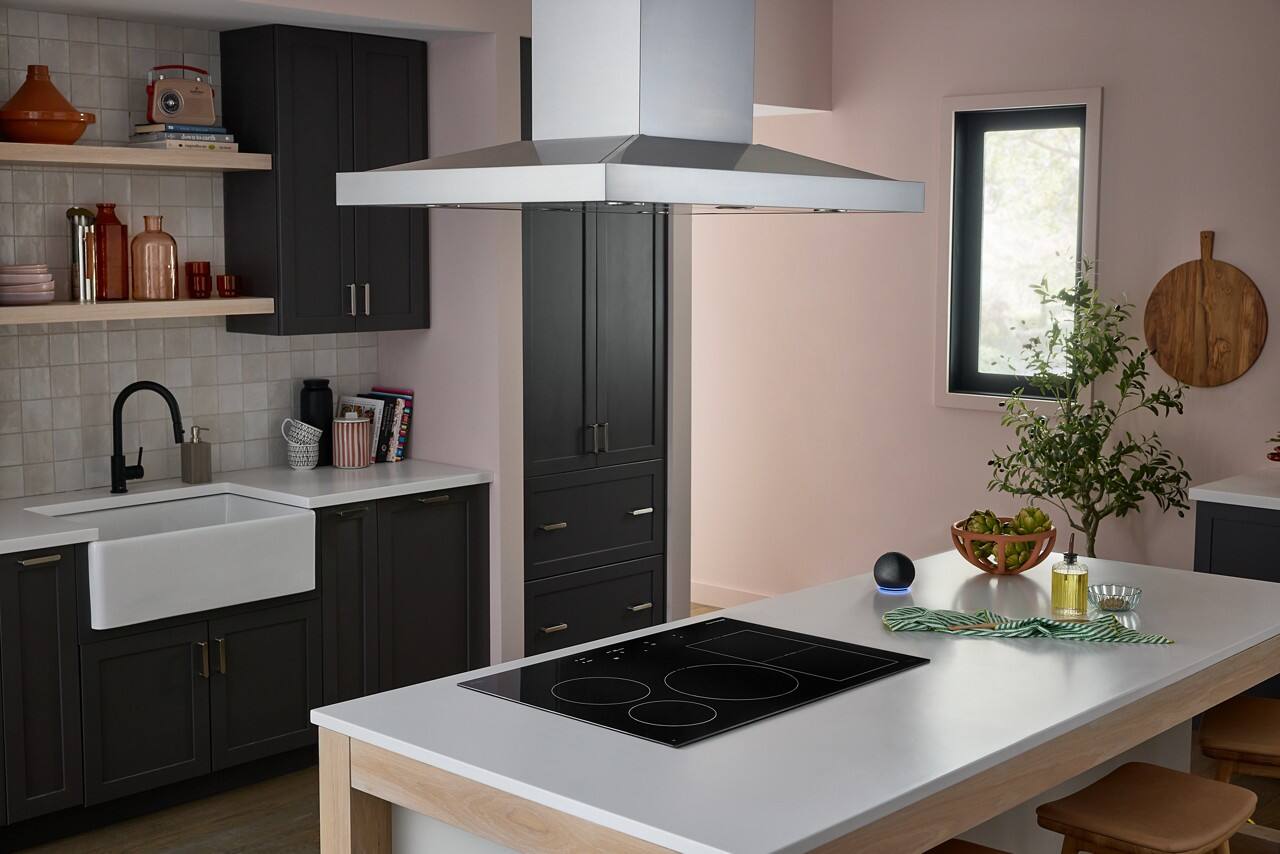 Alt View 12. KitchenAid - 30" Electric Induction Cooktop with 5 Cooking Zones and Temp Cook Induction Technology - Black.