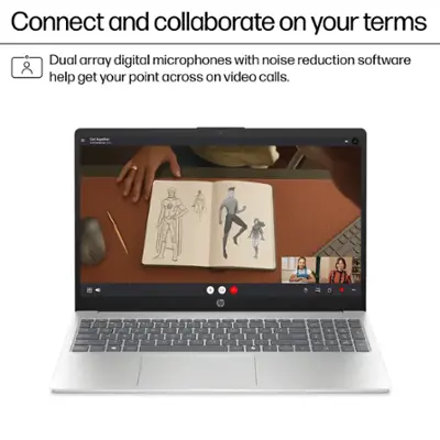 HP - 15.6" Laptop - AMD Ryzen 5 - 16GB Memory - 256GB SSD - Natural Silver