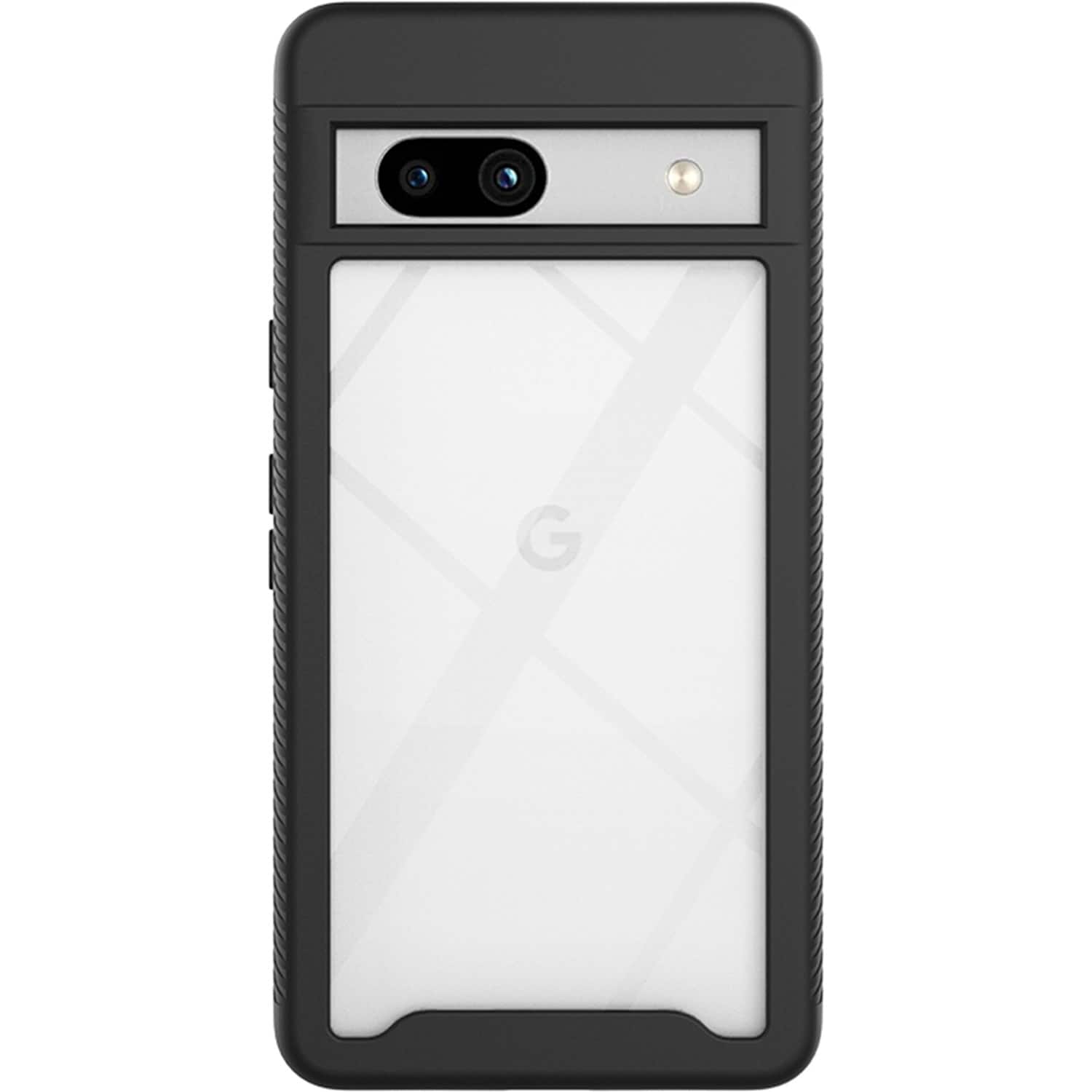 Front. SaharaCase - GRIP Series Case for Google Pixel 7a - Black/Clear.