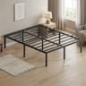 Songmics Home - Full Metal Bed Frame 16 Inches Tall, Heavy-Duty Platform Bed, with Under-Bed Storage - Matte Black