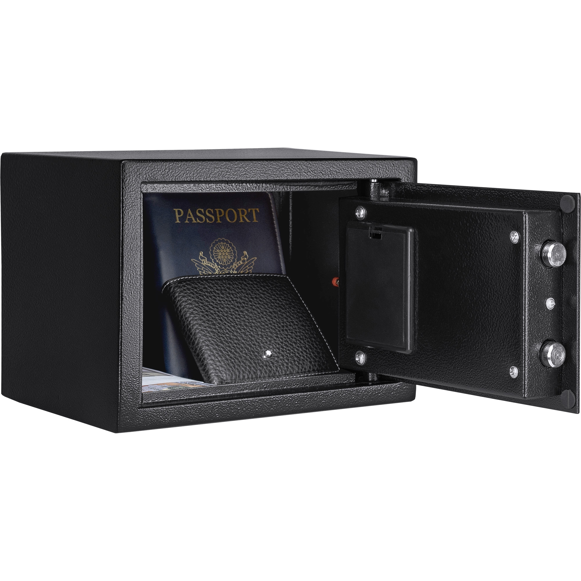 Angle View: Barska - 0.22 Cu. Ft Compact  Digital Keypad Security Safe - Black