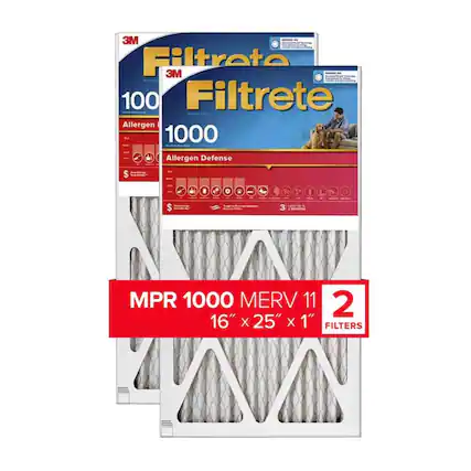 3M Filtrete 3M 100 Filtrete Allergen 1000 Allergen Defense $ . o I L $ 3 MPR 1000 MERV 11 2 16" X 25" X 1" FILTERS