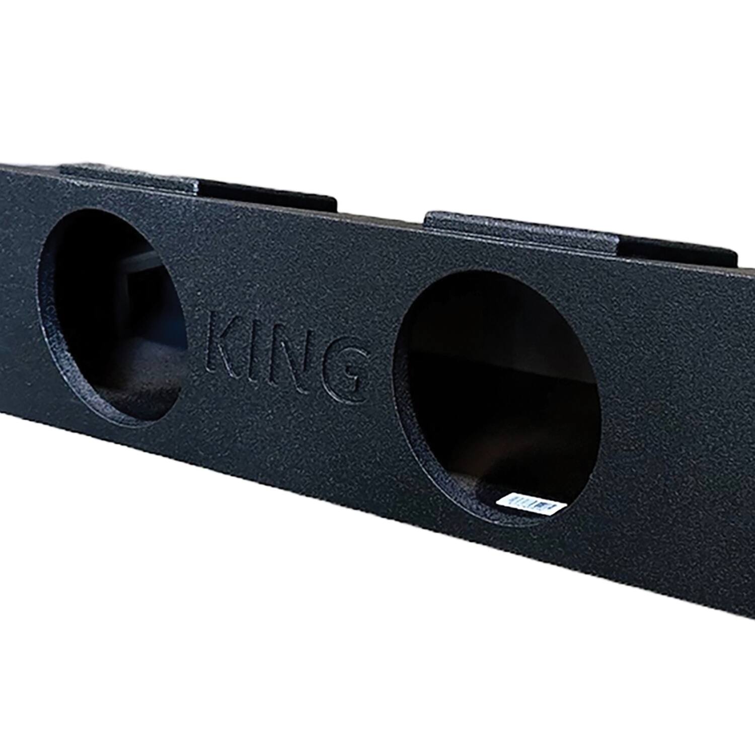 Angle. King Boxes - King Boxes 8-in. Double-speaker Black Sprayed Enclosure For Ford F-250/f-350 Crew Cab 2017 Through 2022 - black.