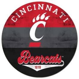 Jardine - Cincinnati Bearcats 20'' x 20'' Retro Logo Circle Sign - Red