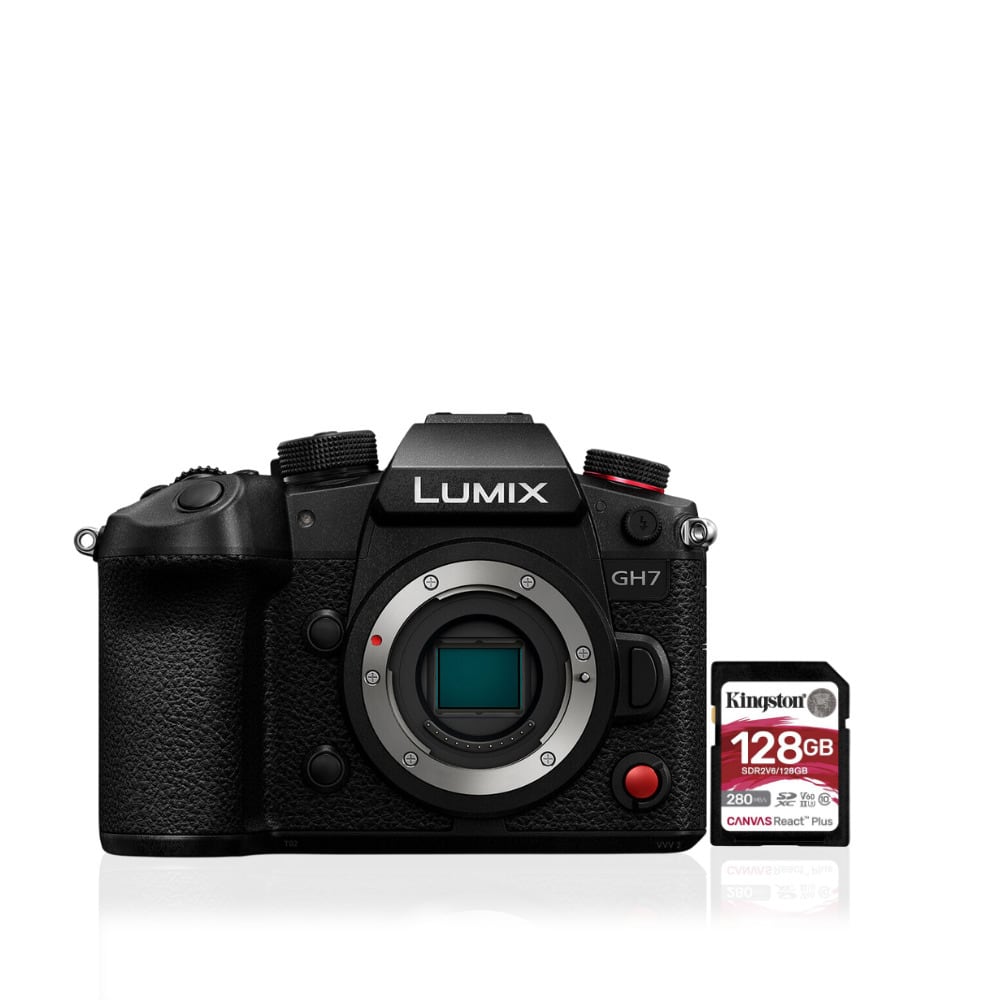 Panasonic - Pansonic LUMIX GH7 Micro Four Thirds Mirrorless Camera Body with  128GB CFexpress Type B memory card bundle